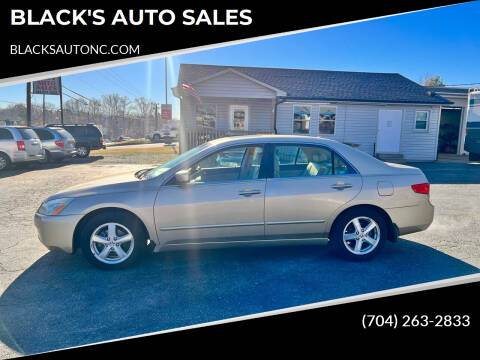 2005 Honda Accord for sale at BLACK'S AUTO SALES in Stanley NC