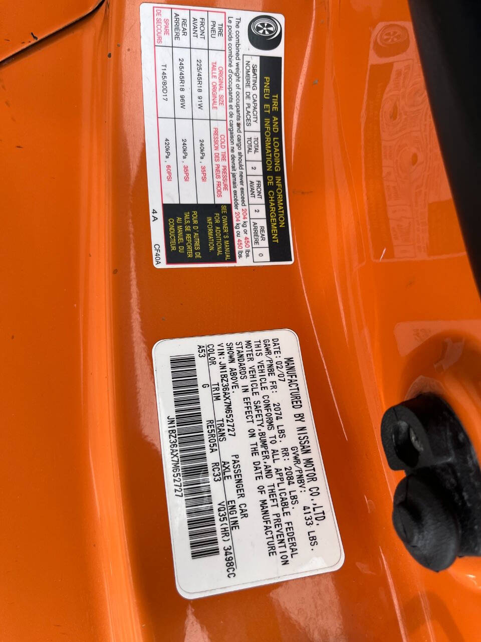 2007 Nissan 350Z 127