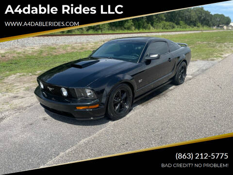 2007 Ford Mustang for sale at A4dable Rides LLC in Haines City FL