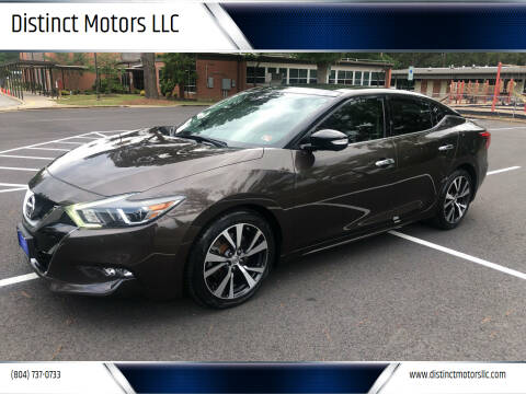 2016 Nissan Maxima for sale at Distinct Motors LLC in Mechanicsville VA