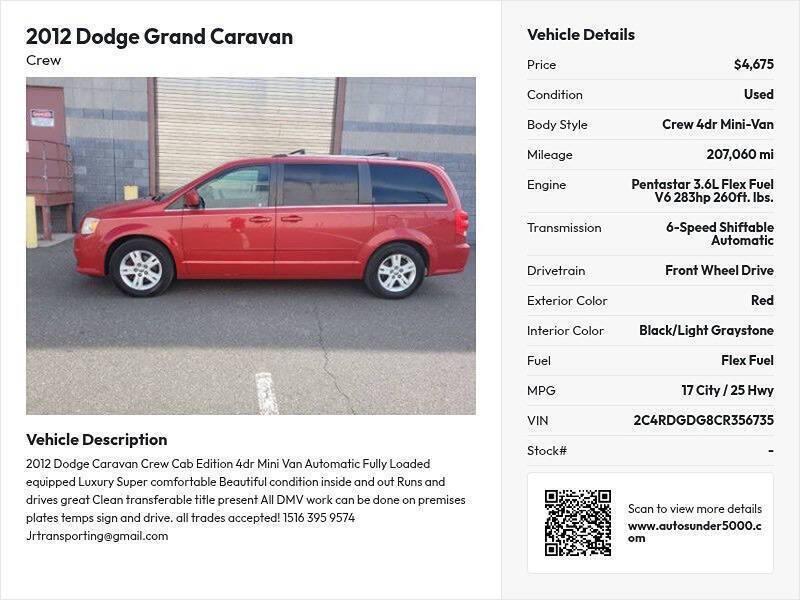 2012 Dodge Grand Caravan Crew