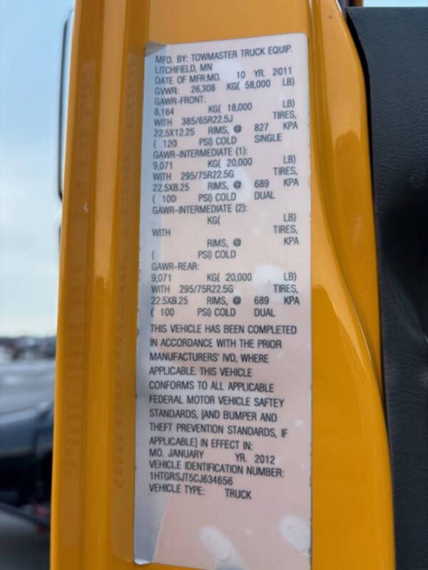 2012 International WorkStar 7600