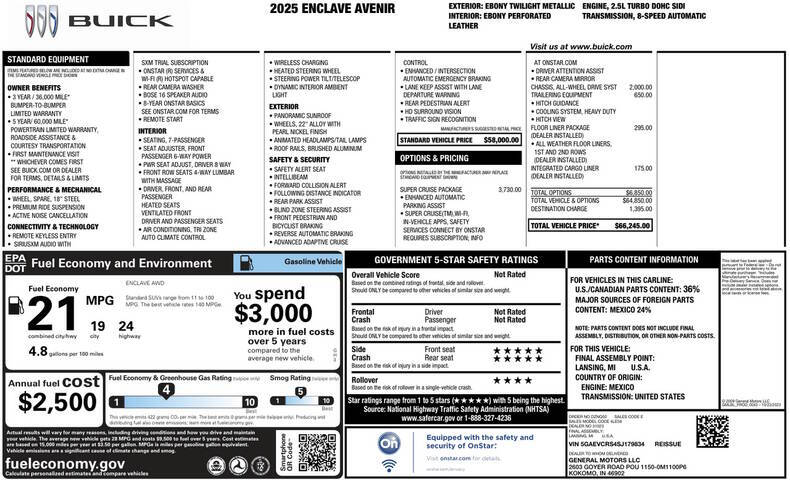 2025 Buick Enclave Avenir
