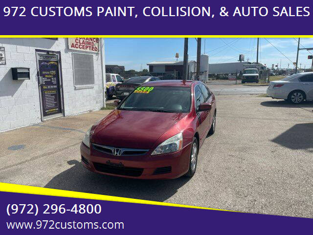 2007 Honda Accord for sale at 972 CUSTOMS PAINT, COLLISION, & AUTO SALES in Duncanville TX