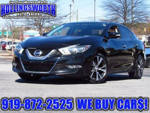 2016 Nissan Maxima for sale at Hollingsworth Auto Sales in Raleigh NC