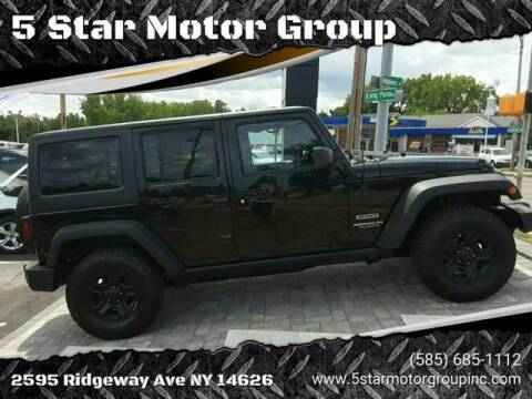 2016 Jeep Wrangler Unlimited for sale at 5 Star Motor Group in Rochester NY