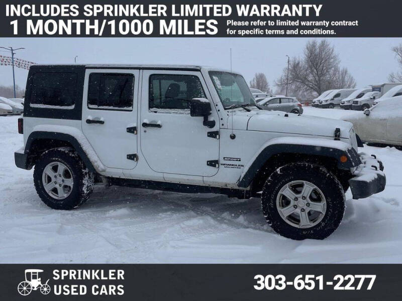 2016 Jeep Wrangler Unlimited for sale at Sprinkler Used Cars in Longmont CO