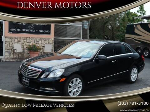 2013 Mercedes-Benz E-Class for sale at DENVER MOTORS in Englewood CO