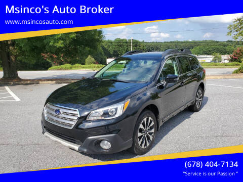 2017 Subaru Outback for sale at Msinco's Auto Broker in Snellville GA