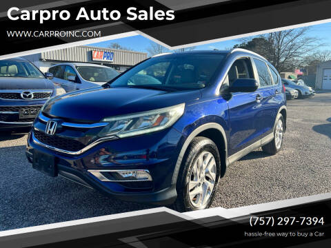 2015 Honda CR-V for sale at Carpro Auto Sales in Chesapeake VA
