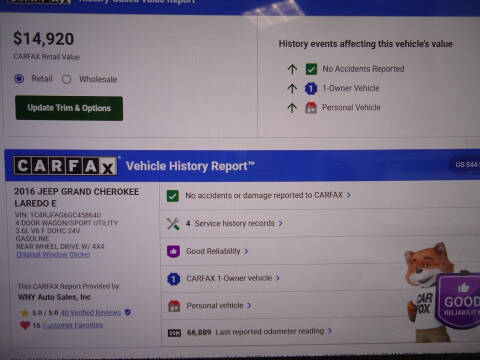 2016 Jeep Grand Cherokee Laredo E
