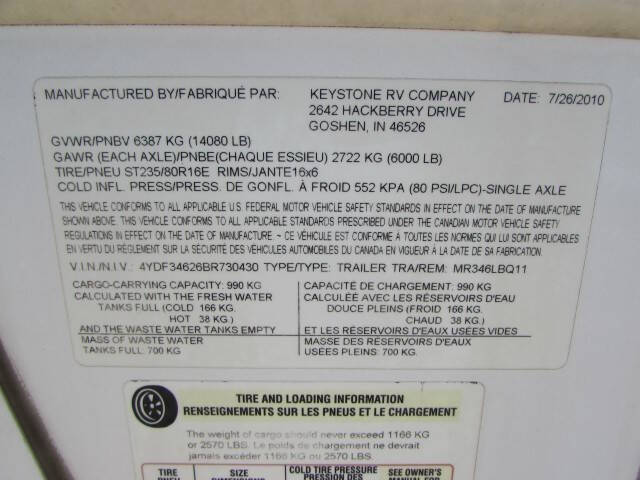 2011 Keystone RV MONTANA MO