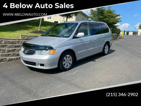 2002 Honda Odyssey for sale at 4 Below Auto Sales in Willow Grove PA
