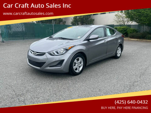 2014 Hyundai Elantra for sale at Car Craft Auto Sales Inc in Lynnwood WA