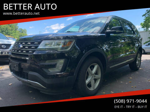 2016 Ford Explorer for sale at BETTER AUTO in Attleboro MA