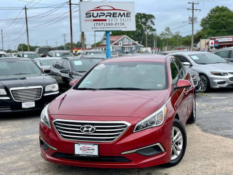 2016 Hyundai Sonata for sale at Supreme Auto Sales in Chesapeake VA