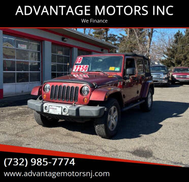 2010 Jeep Wrangler Unlimited for sale at ADVANTAGE MOTORS INC in Edison NJ
