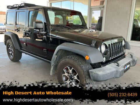 2017 Jeep Wrangler Unlimited for sale at High Desert Auto Wholesale in Albuquerque NM