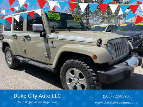 2017 Jeep Wrangler Unlimited for sale at Duke City Auto LLC in Gallup NM