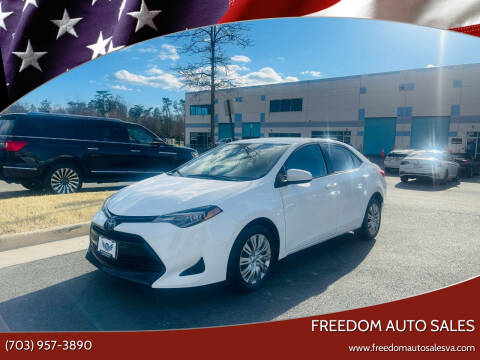 2017 Toyota Corolla for sale at Freedom Auto Sales in Chantilly VA