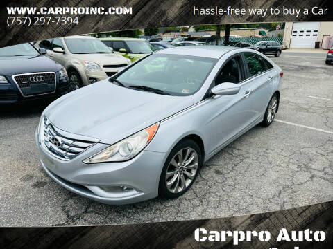 2013 Hyundai Sonata for sale at Carpro Auto Sales in Chesapeake VA