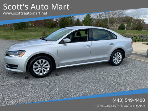 2013 Volkswagen Passat for sale at Scott's Auto Mart in Dundalk MD