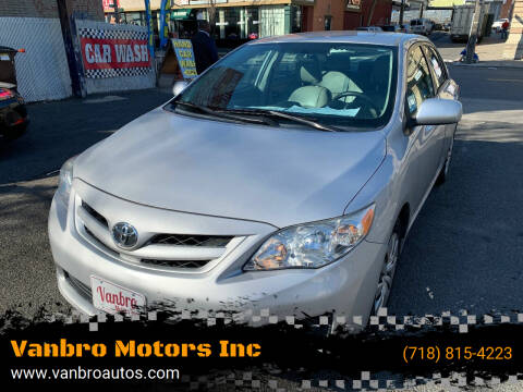 2012 Toyota Corolla for sale at Vanbro Motors Inc in Staten Island NY