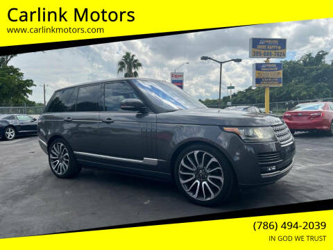 2016 Land Rover Range Rover for sale at Carlink Motors in Miami FL