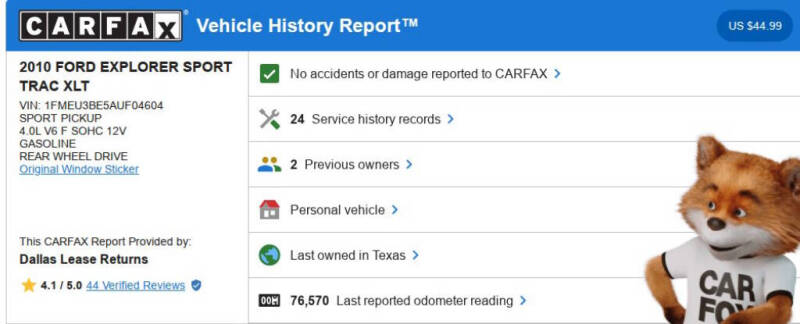 2010 Ford Explorer Sport Trac XLT