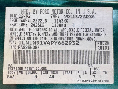 1993 Lincoln Mark VIII