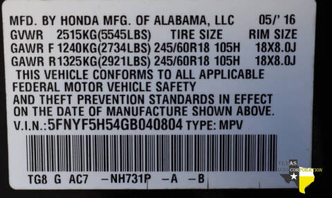 2016 Honda Pilot EX-L
