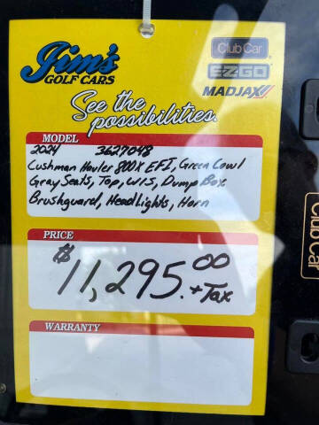 2024 Cushman Hauler 800X EFI