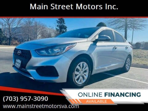 2018 Hyundai Accent for sale at Main Street Motors Inc. in Chantilly VA
