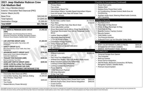 2021 Jeep Gladiator Rubicon