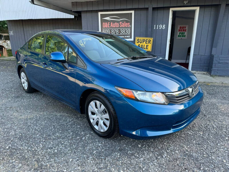 2012 Honda Civic for sale at O & E Auto Sales in Hammonton NJ