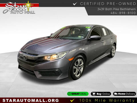 2017 Honda Civic for sale at STAR AUTO MALL 512 in Bethlehem PA