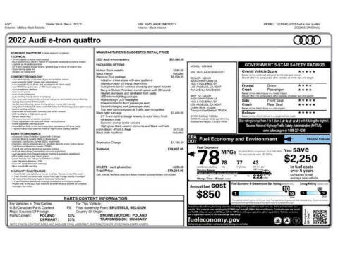 2022 Audi e-tron quattro Premium Plus