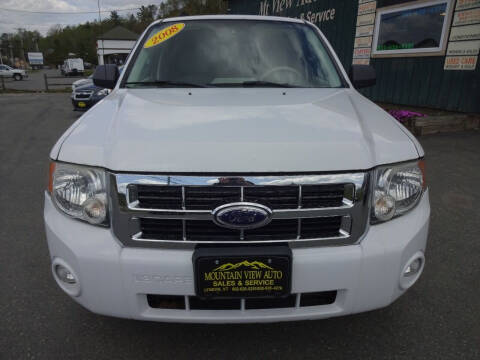 2008 Ford Escape for sale at MOUNTAIN VIEW AUTO in Lyndonville VT