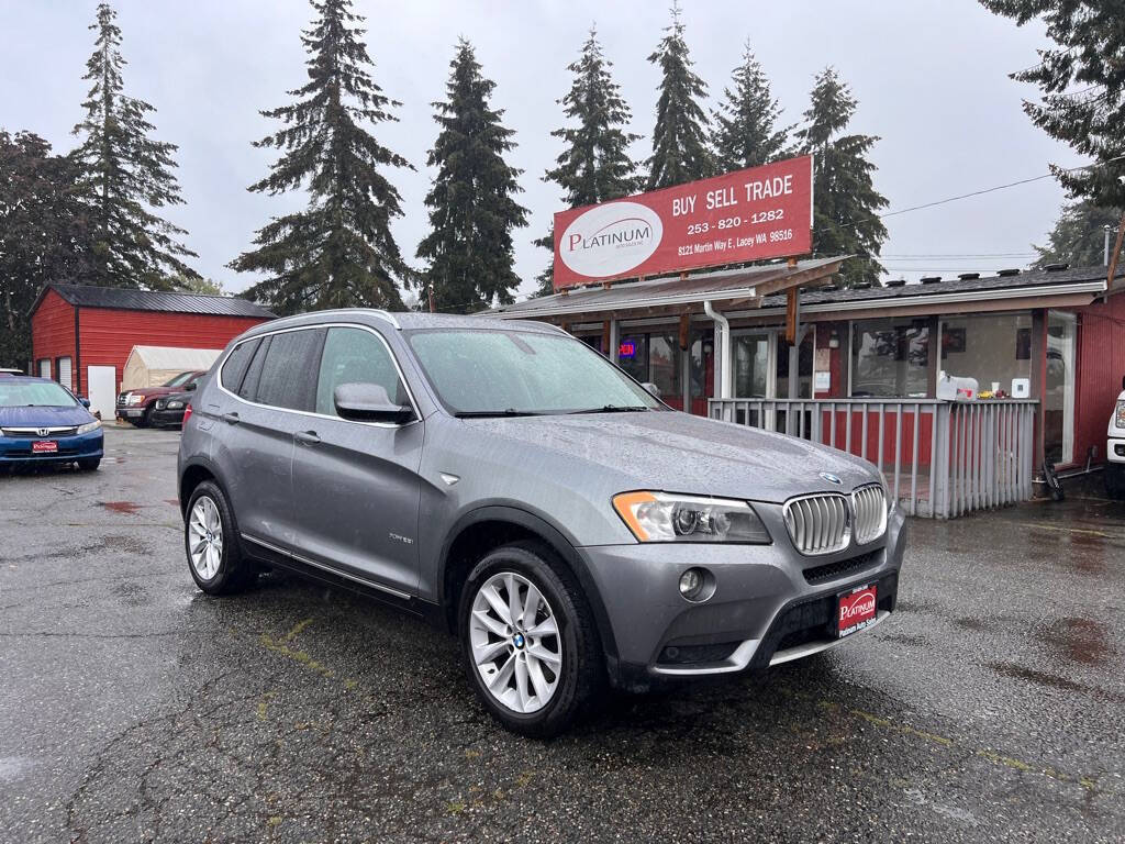 2011 BMW X3 for sale at PLATINUM AUTO SALES INC in Lacey, WA