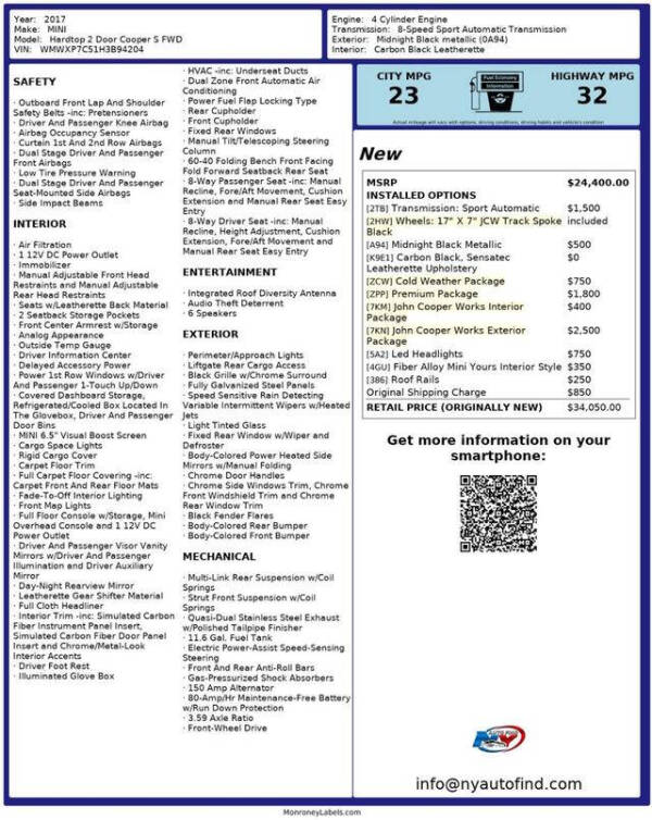 2017 MINI Hardtop 2 Door Cooper S