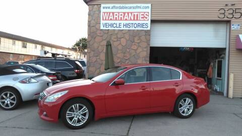 2011 Infiniti G37 Sedan for sale at Affordable Cars INC in Mount Clemens MI