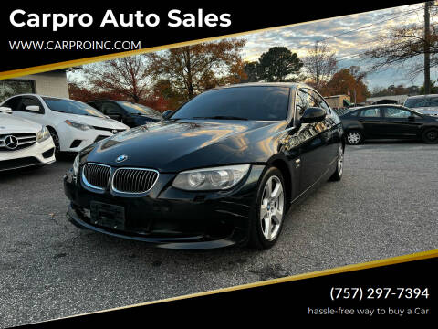 2013 BMW 3 Series for sale at Carpro Auto Sales in Chesapeake VA