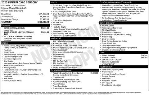 2025 Infiniti QX80 Sensory