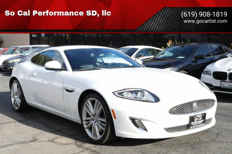 2013 Jaguar XK for sale at So Cal Performance SD, llc in San Diego CA