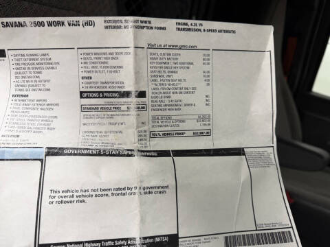 2019 GMC Savana 2500