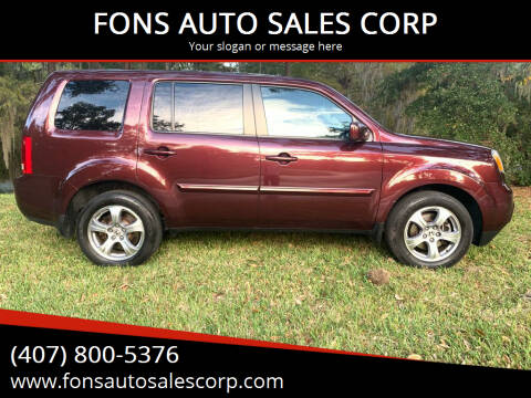 2012 Honda Pilot for sale at FONS AUTO SALES CORP in Orlando FL