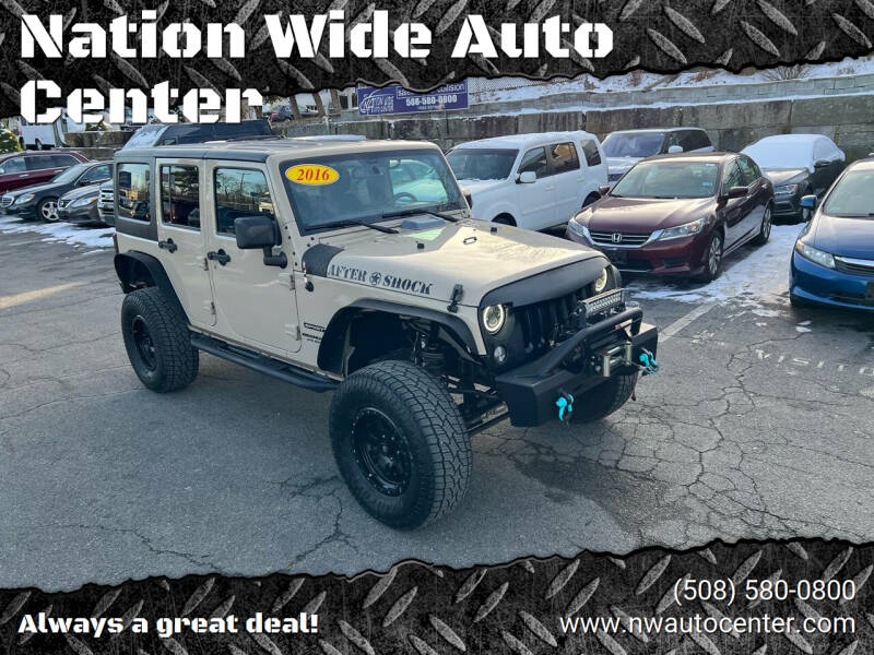 2016 Jeep Wrangler Unlimited for sale at Nation Wide Auto Center in Brockton MA