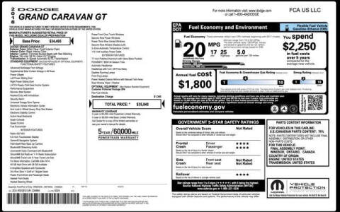 2018 Dodge Grand Caravan GT