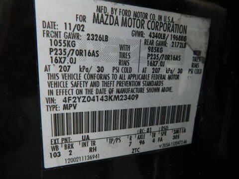 2003 Mazda Tribute LX-V6