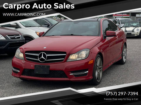 2015 Mercedes-Benz C-Class for sale at Carpro Auto Sales in Chesapeake VA